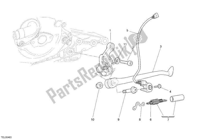 Todas las partes para Costado de Ducati Monster S4R USA 1000 2007